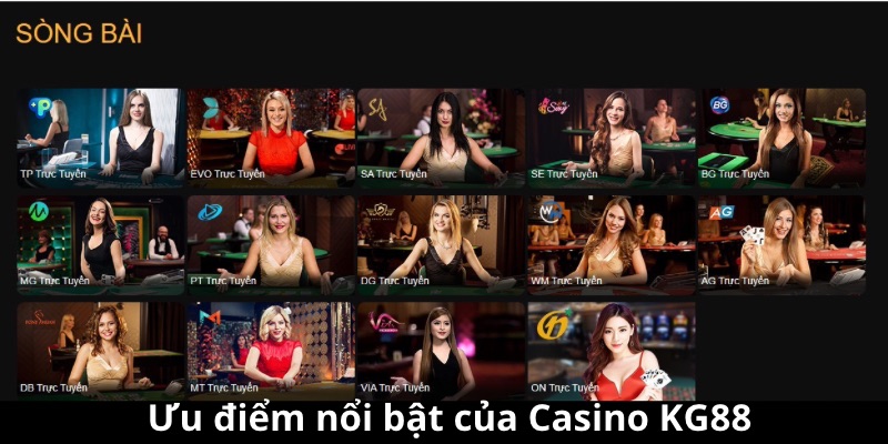 Giới thiệu sản phẩm casino Kg88